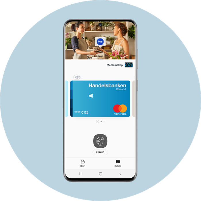 Mobiltelefon med Samsung Pay