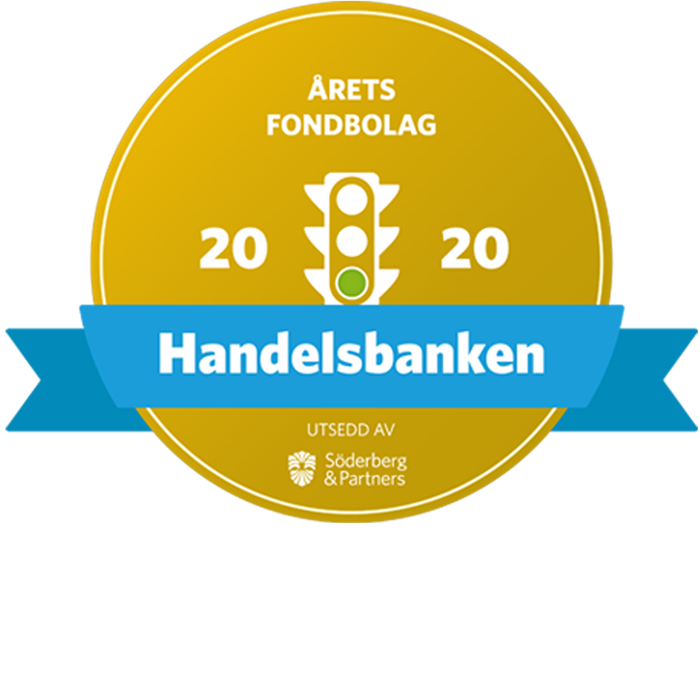 Årets Fondbolag 2020 utmärkelse från Söderberg & Partners 