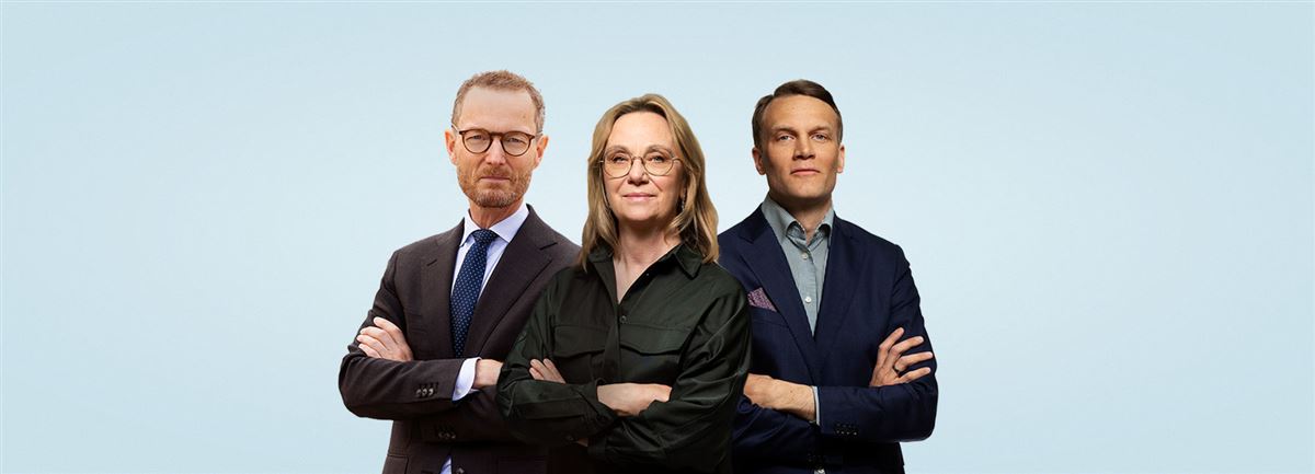 Handelsbankens experter Christina Nyman, Claes Måhlen, Johan Löf
