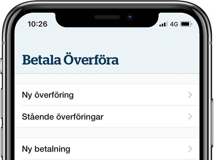 Betala och överföra i appen