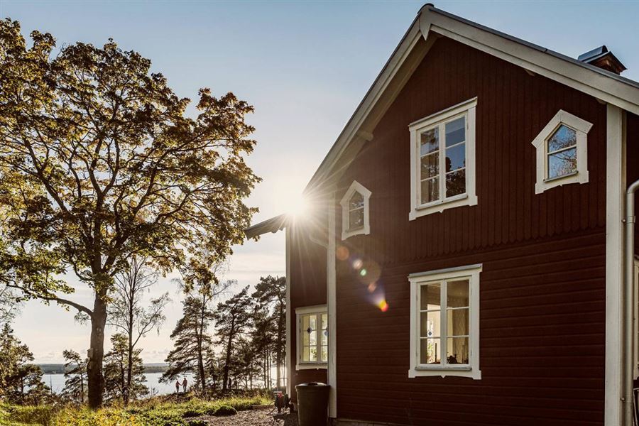 Fritidshus vid havet.