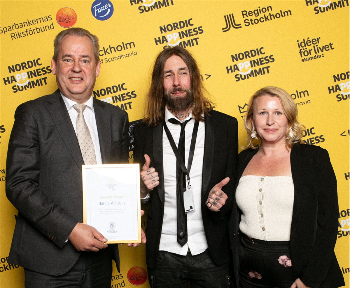 Mikael Romert, länschef Stockholm Handelsbanken, Michael Dahlen, professor Handelshögskolan, Malin Cederlund, kontorschef Högalid Handelsbanken.