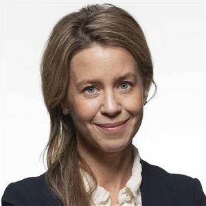 Porträttbild av medarbetare på bankkontoret.