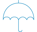 an open umbrella 