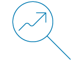 Magnifying Glass with graph