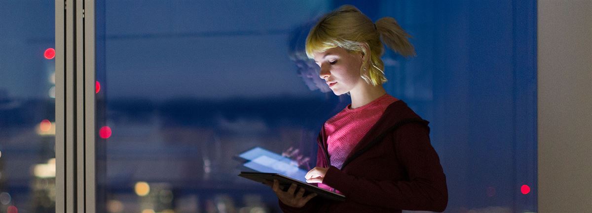 Woman with tablet