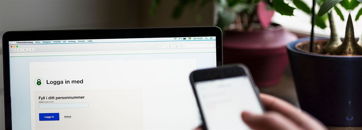 A person is logging in to an online service using their mobile phone.