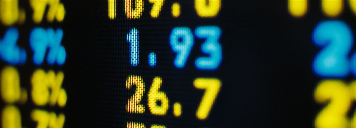 Digits on a computer screen
