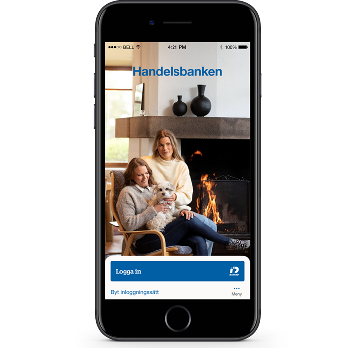 Handelsbankens app i mobilen