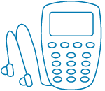 Icon card reader with headphones